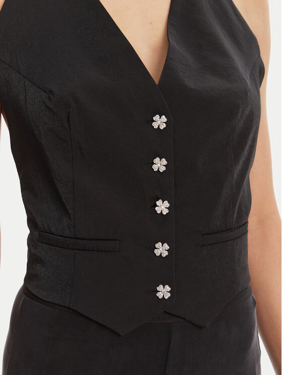 Morgan Morgan Vestă elegantă 251-CTEO.F Negru Slim Fit