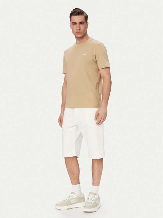 HUGO HUGO Jeansshorts 50561648 Creme Relaxed Fit