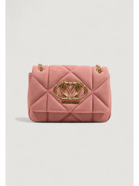 LOVE MOSCHINO LOVE MOSCHINO Σάκος EMBOSSED VELOUR Ροζ