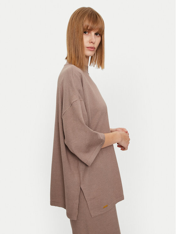 Selmark Selmark Piżama Tricot P7776 Beżowy Regular Fit