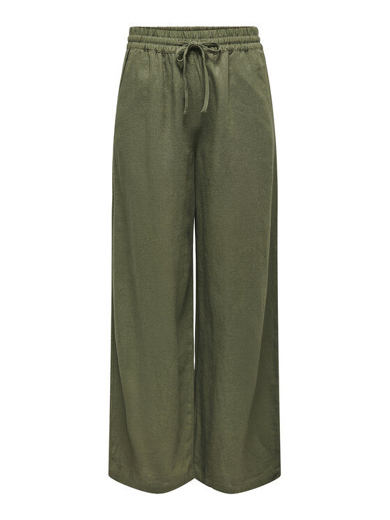 JDY JDY Kalhoty z materiálu Say 15318361 Zelená Loose Fit