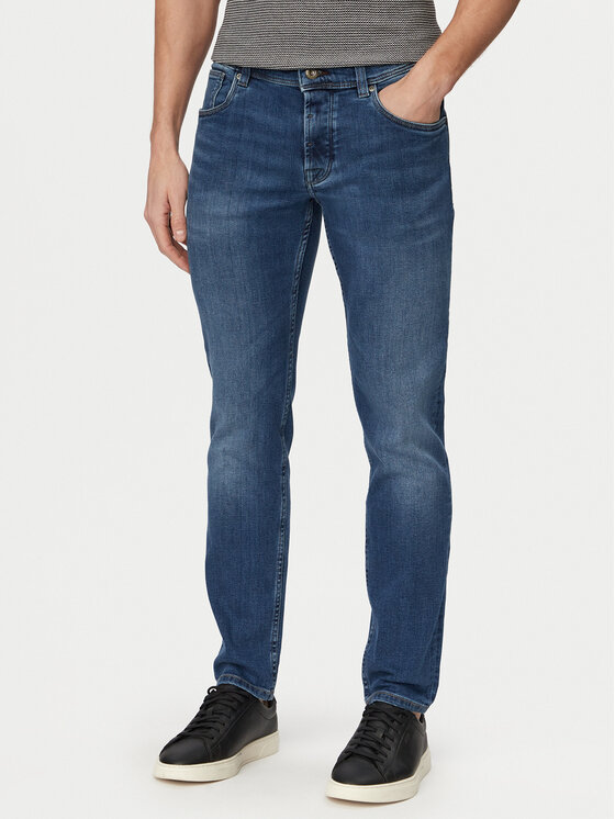 Bugatti Bugatti Džinsai 3108D-16671E Mėlyna Slim Fit