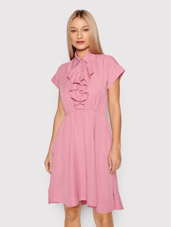 United Colors Of Benetton United Colors Of Benetton Srajčna obleka 4LCRDV008 Roza Regular Fit