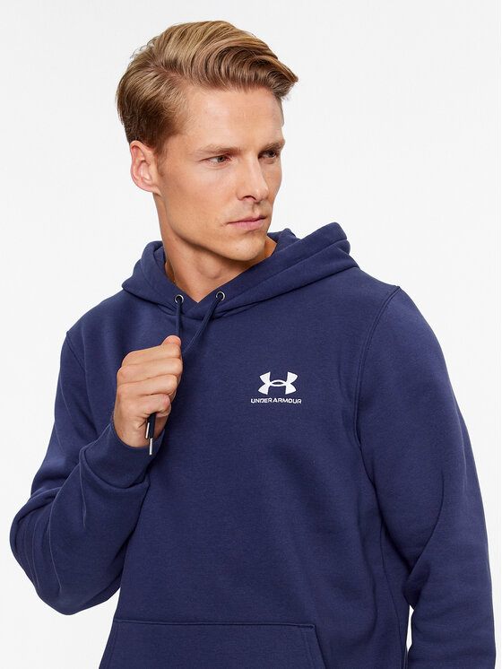 Under Armour Under Armour Bluza Ua Essential Fleece Hoodie 1373880 Granatowy Loose Fit