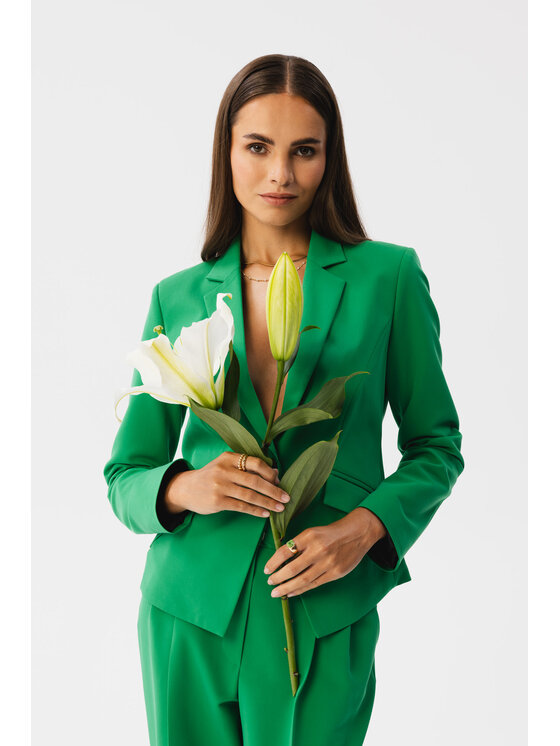 Stylove Stylove Marynarka S353 Zielony Modern Fit