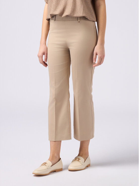Oltre Oltre Spodnie materiałowe P789R208347N002 Écru Flare Fit