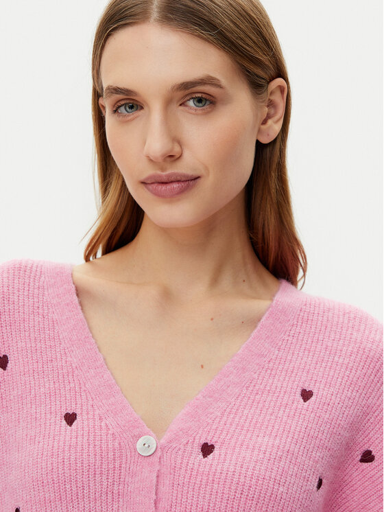 YAS YAS Cardigan Bow 26034899 Rosa Regular Fit