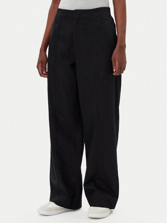 Calvin Klein Jeans Pantaloni di tessuto J20J225340 Nero Relaxed Fit, taglia : XS