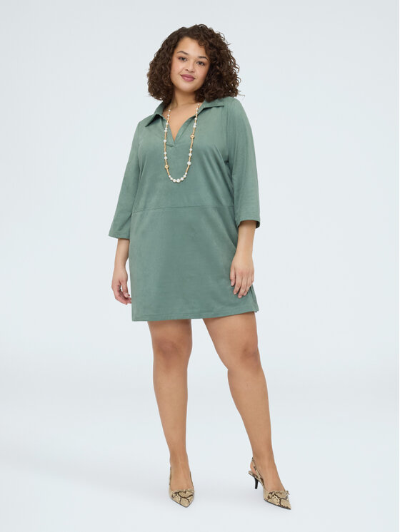 Fiorella Rubino Fiorella Rubino Vestito da giorno 7068T001748N035 Verde A-Line Fit