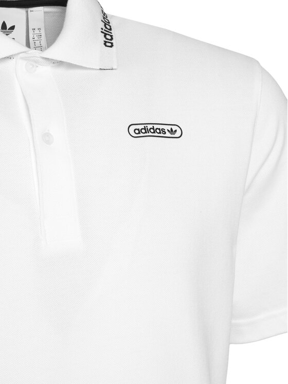 adidas adidas Тениска с яка и копчета Summer GN3835 Бял Regular Fit