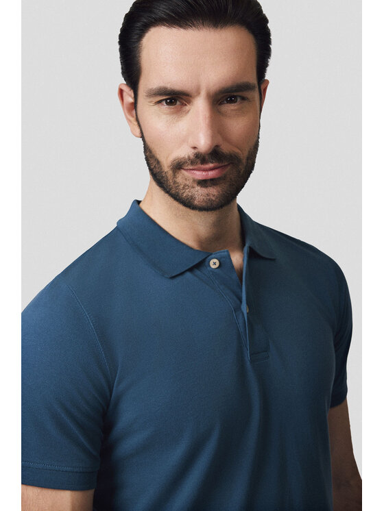 Lancerto Lancerto Polo Cassian PO073125000003 Niebieski Regular Fit