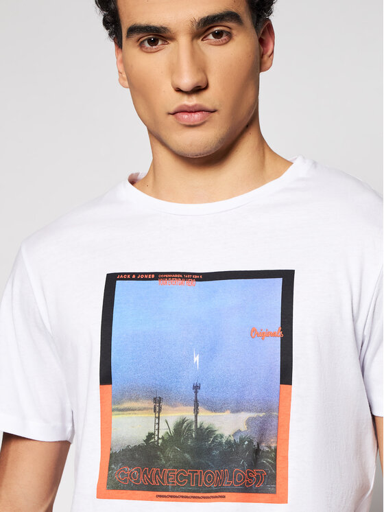 T-shirt Allround 12185706 Bianco Regular Fit