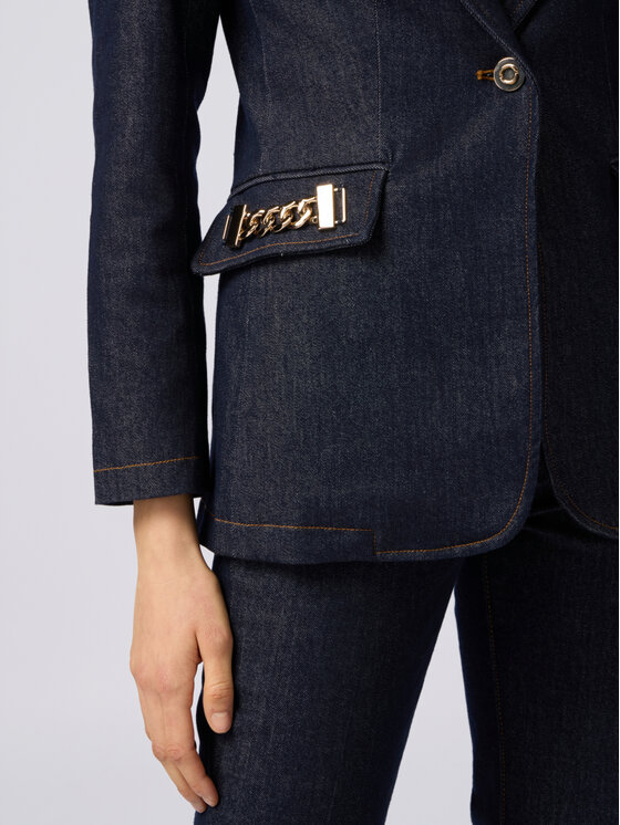 Oltre Oltre Giacca outdoor Q752R004508N034 Blu A-Line Fit