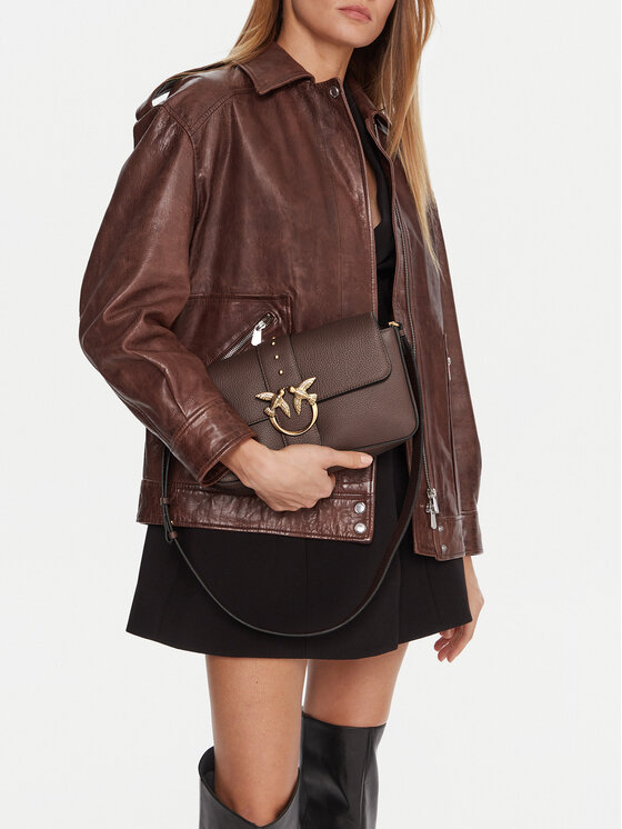 PINKO PINKO Geantă Love One Classic Slouchy Fl PLTT 104524 A2OX Maro