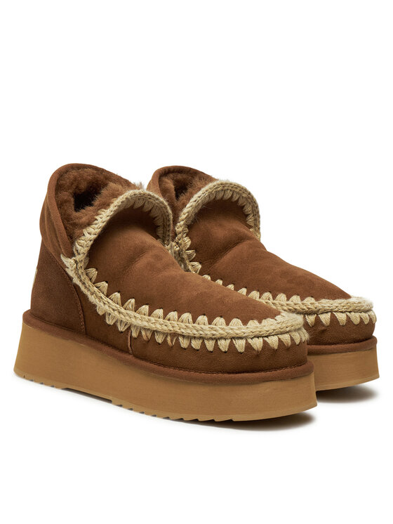 Mou Mou Škornji za sneg Mini Eskimo Platform Boot FW681000A Rjava