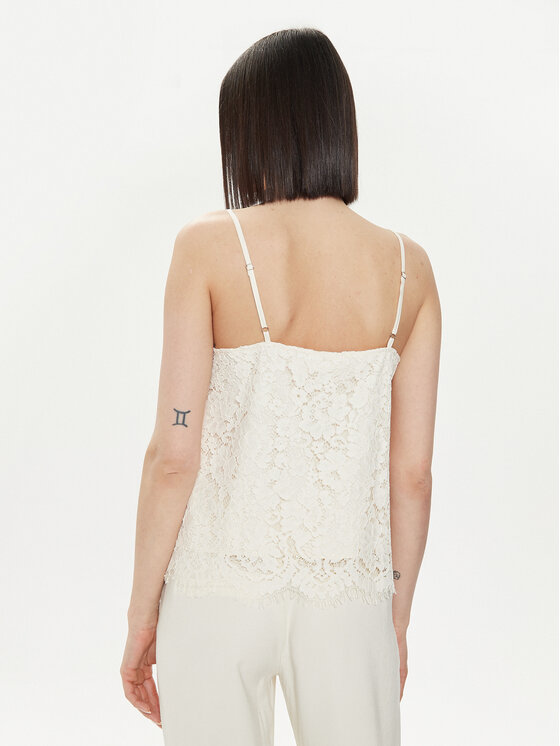 YAS YAS Τοπ Perla 26032812 Εκρού Regular Fit