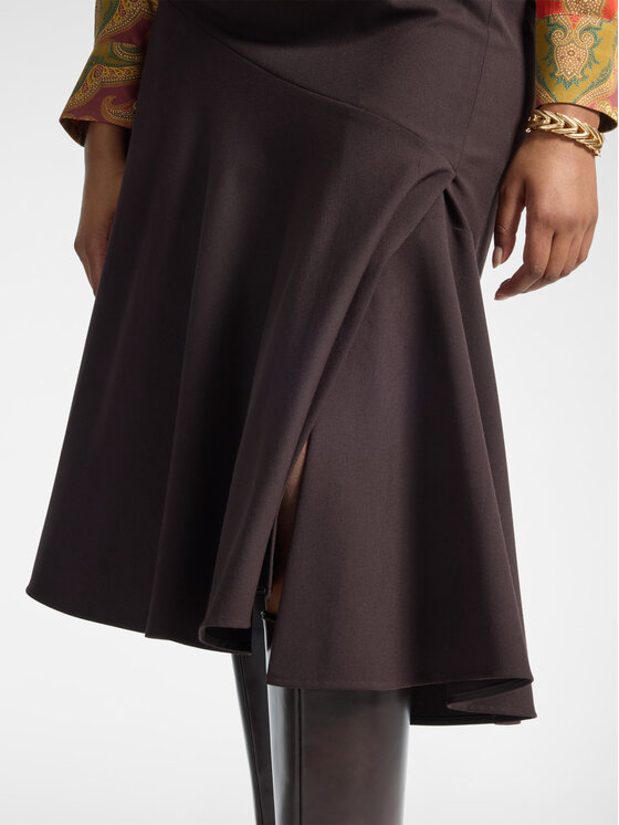 Elena Mirò Elena Mirò Spódnica midi 1005P000102N032 Brązowy Flared Fit