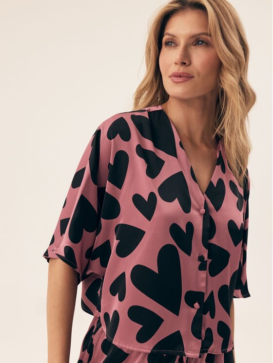 Esotiq Esotiq Piżama 42106 Fioletowy Regular Fit