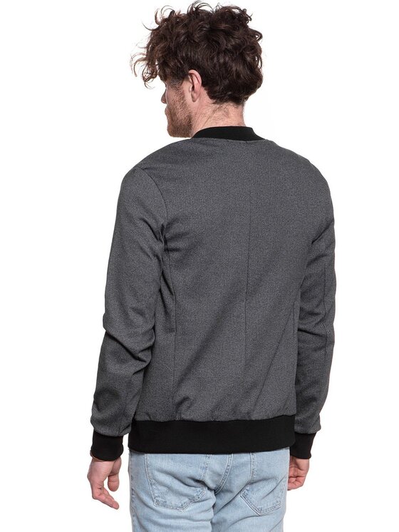 Selected Selected Kurtka przejściowa HOMME SLHJUAN BOBMER SWEAT JACKET Szary Regular Fit