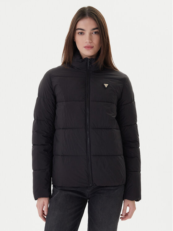 Guess Guess Pūkinė striukė New Claudia V4YL03 WFUD0 Juoda Regular Fit