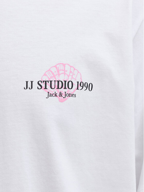 Jack & Jones Jack & Jones Marškinėliai Corals Tee 12288345 Balta Regular Fit