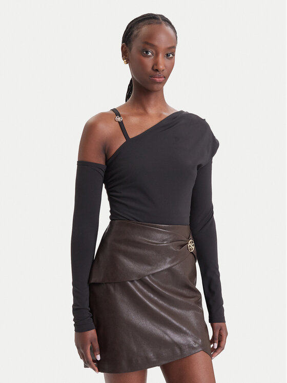 Guess Guess Блуза W6BP22 K6257 Черен Slim Fit