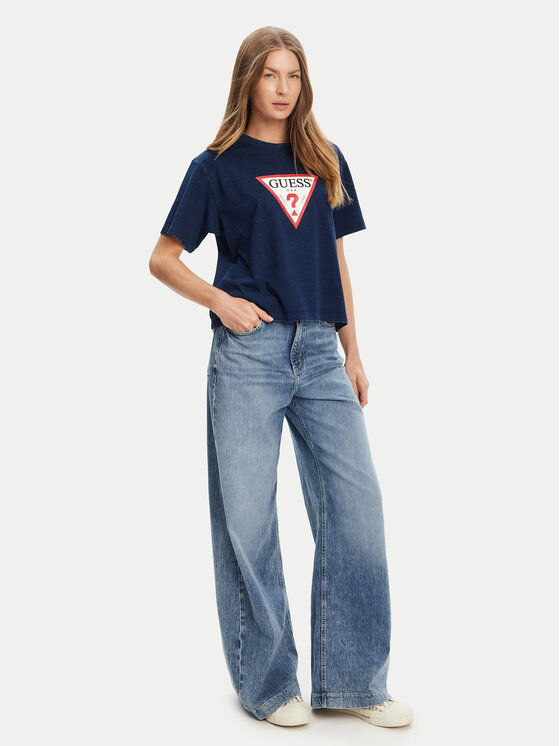 Guess Jeans Guess Jeans T-Shirt W5GI20 KCTG1 Granatowy Regular Fit