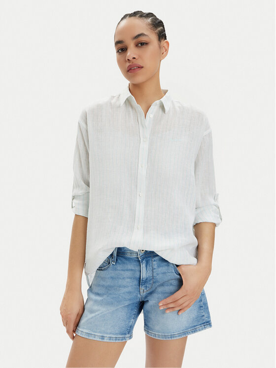 Pepe Jeans Pepe Jeans Košile Polly PL304804 Modrá Relaxed Fit