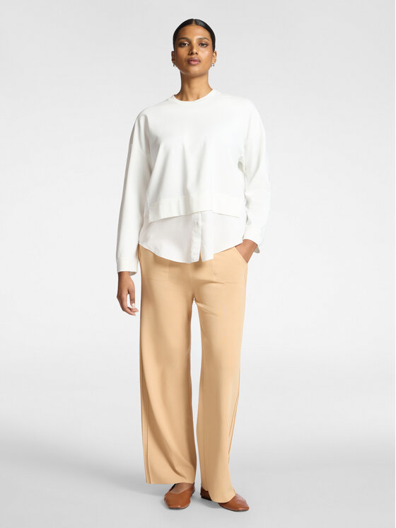 Elena Mirò Elena Mirò Sweter G883Z000537N011 Biały Boxy Fit