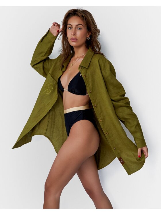 La Michaux La Michaux Košile GISELE linen Khaki