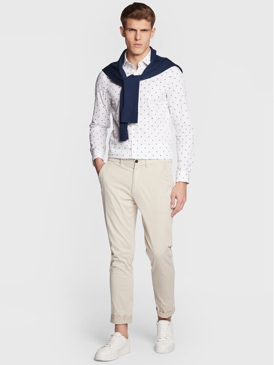 Camicia Abstract Flower Print K10K110932 Bianco