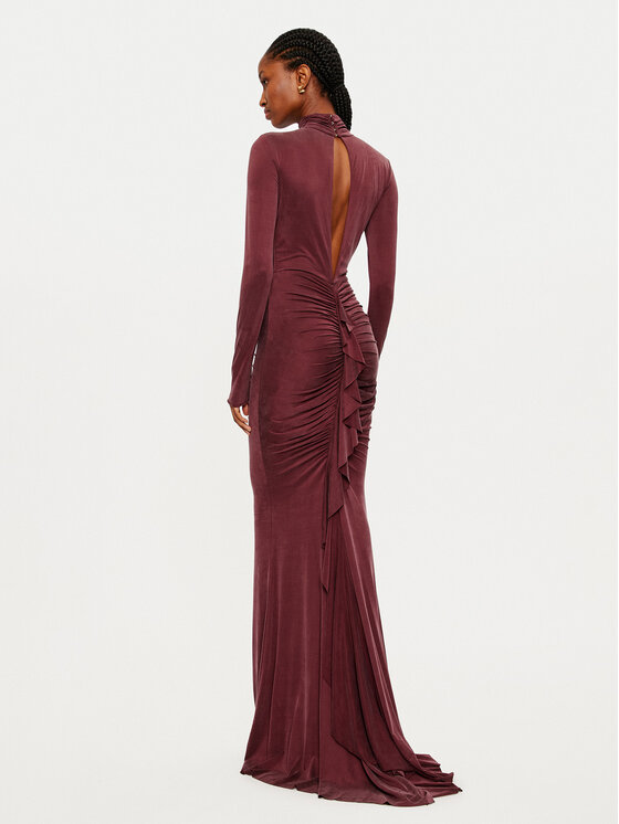 Elisabetta Franchi Elisabetta Franchi Večerna obleka AB-616-46E1-V800 Bordo rdeča Regular Fit