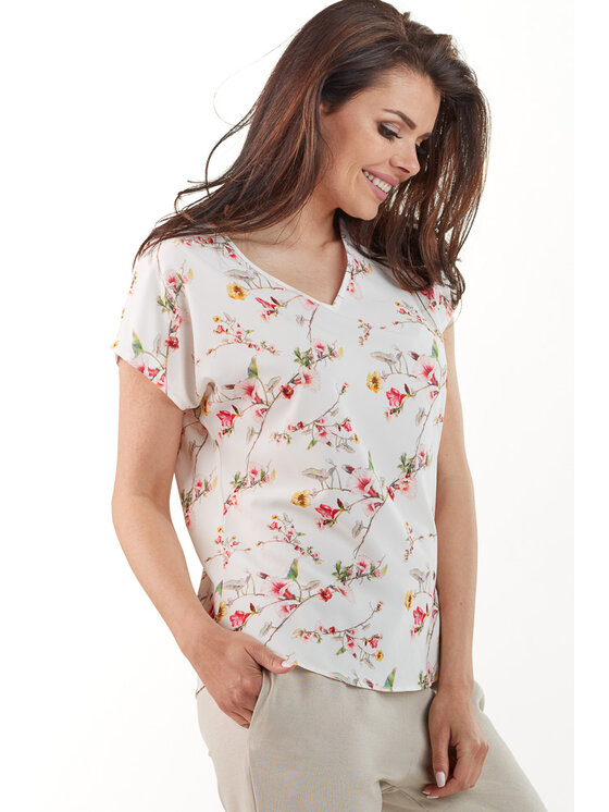 Infinite You Infinite You Bluzka M173 Écru Basic Fit
