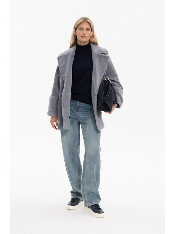 Deni Cler Milano Deni Cler Milano Kurtka przejściowa W-DC-9063-F5-A3-82-1 Szary Oversize
