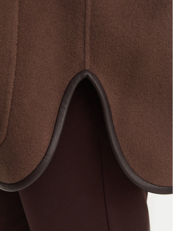Marella Marella Вълнено палто Satira 2623086034 Тъмнокафяв Relaxed Fit