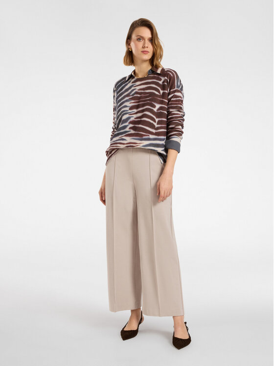Elena Mirò Elena Mirò Pantaloni di tessuto P819Z000134N002 Écru Cropp Fit
