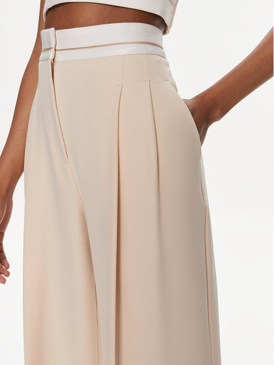 Patrizia Pepe Patrizia Pepe Pantaloni di tessuto 8P0576/A375-B788 Beige Regular Fit