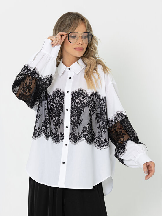 LIDIA KALITA LIDIA KALITA Koszula Dorothy Biały Loose Fit