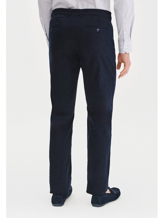 Pako Lorente Pako Lorente Chinosy P25SN-WX-007 Granatowy Classic Fit