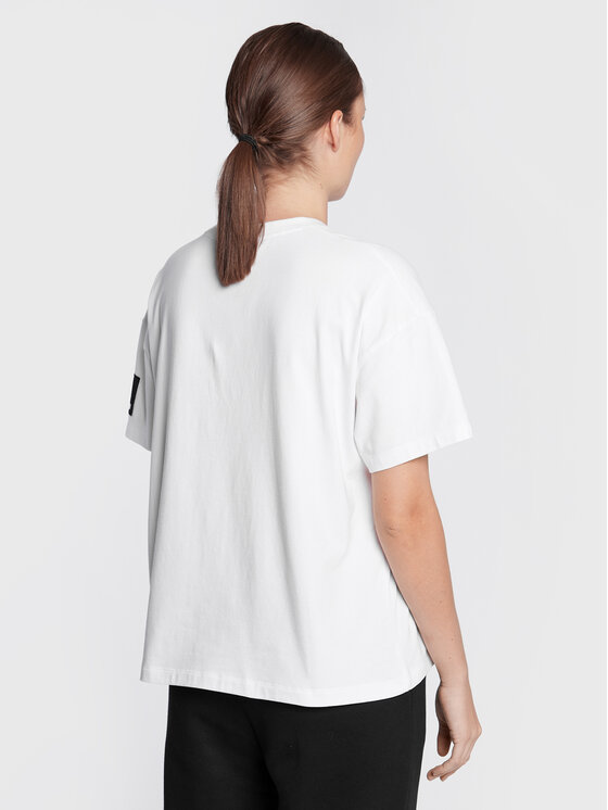 T-shirt Yu Patch 53781 Bianco Relaxed Fit