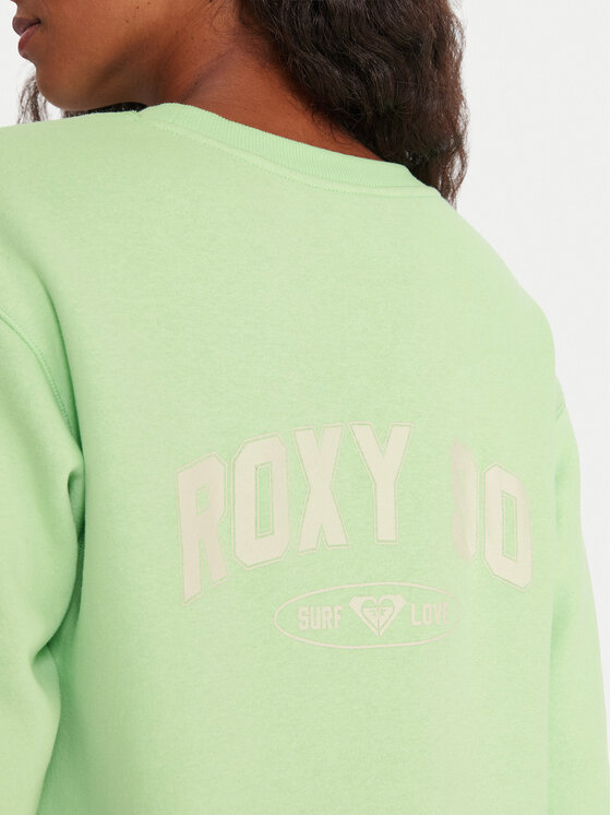 Roxy Roxy Світшот Surf Stoked ERJFT05018 Зелений Regular Fit