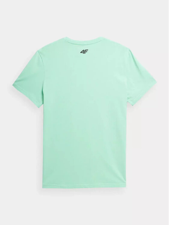 4F 4F T-Shirt TTSHM485 Zielony Comfortable Fit