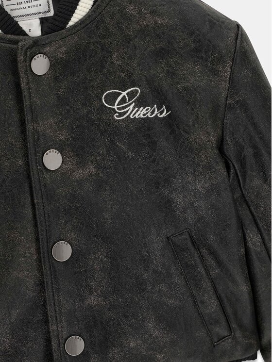 Guess Guess Bomber stila jaka N6YL04 W2663 Melns Regular Fit
