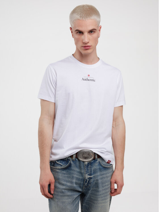 BIG STAR BIG STAR T-Shirt TECHMUNEN Biały Basic Fit