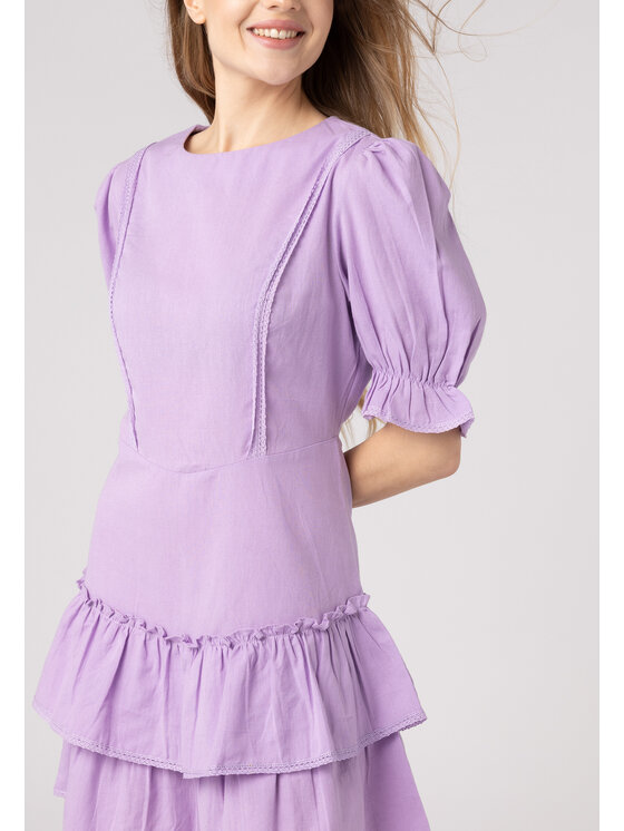 LAURELLA LAURELLA Každodenné šaty Laurella 4UL044700 Fialová Regular Fit