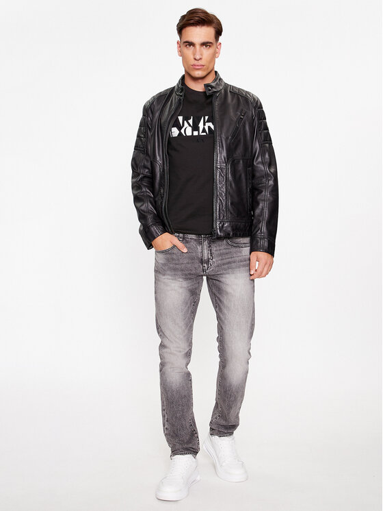 Armani Exchange Armani Exchange Marškinėliai 6RZTJC ZJBYZ 1200 Juoda Regular Fit
