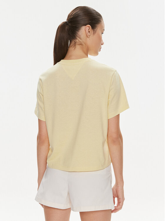 Tommy Jeans Tommy Jeans T-särk Badge DW0DW17391 Kollane Boxy Fit