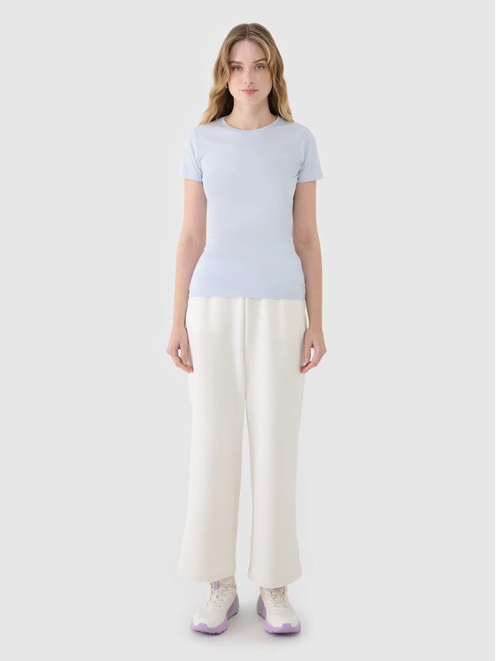 4F 4F Tričko 4FWSS25TTSHF1995-34S Modrá Slim Fit