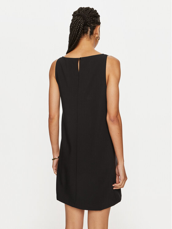 ViCOLO ViCOLO Kokteiļkleita TS0075 Melns Regular Fit
