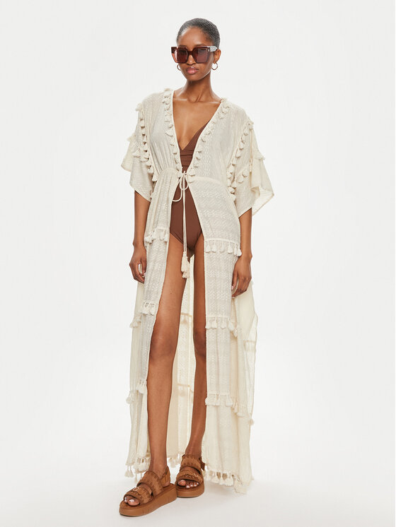 LOLA CASADEMUNT lola_casademunt Κιμονό LS2416055 Εκρού Relaxed Fit